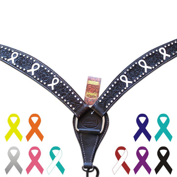 Hilason Western Horse Headstall & Breast Collar American Leather Black